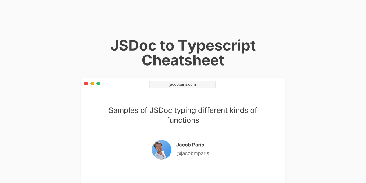 TypeScript: Cheat Sheets